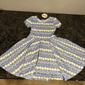 NWT Dot Dot Smile Dreidel Hanukkah Cap Sleeve Dress Toddler 3/4 Made in USA NEW